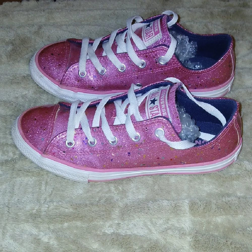 Converse Kids' Pink Glitter Sneakers